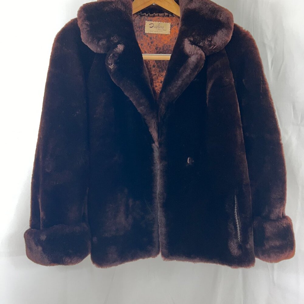 “Duplers Fine Furs Salt Lake City “ Real Mink Fur Jacket Size Medium
